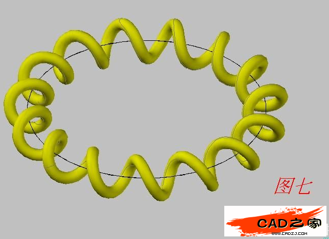 AutoCAD 2008三維教程：環(huán)形彈簧及弧線彈簧的幾種畫法_中國(guó)教程網(wǎng)