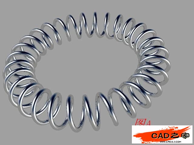 AutoCAD 2008三維教程：環形彈簧及弧線彈簧的幾種畫法_中國教程網