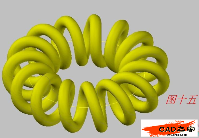 AutoCAD 2008三維教程：環形彈簧及弧線彈簧的幾種畫法_中國教程網