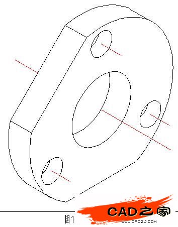 AutoCAD二維教程：細說機械零件軸測圖的畫法_中國教程網
