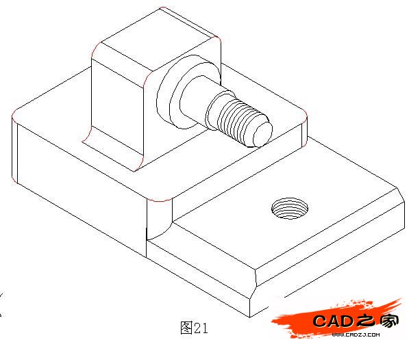 AutoCAD二維教程：細(xì)說機(jī)械零件軸測(cè)圖的畫法_中國(guó)教程網(wǎng)