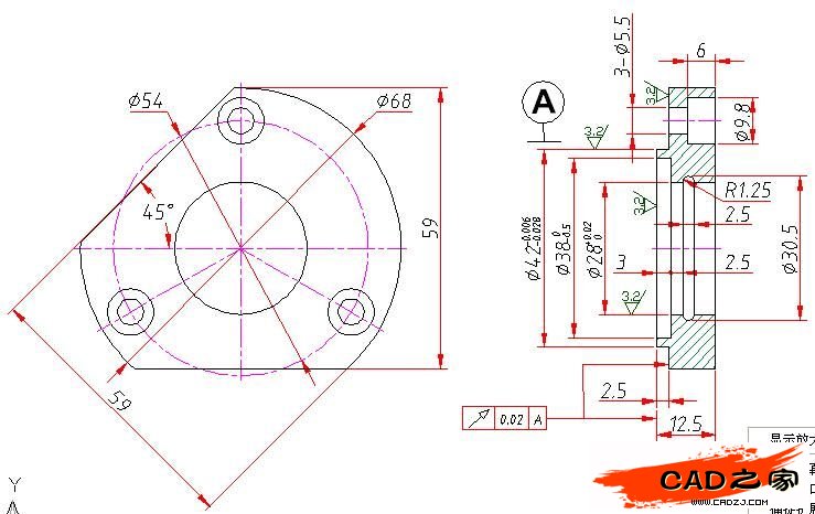 AutoCAD二維教程：細說機械零件軸測圖的畫法_中國教程網
