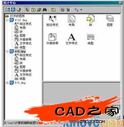 AutoCAD設計中心——“打開的圖形”