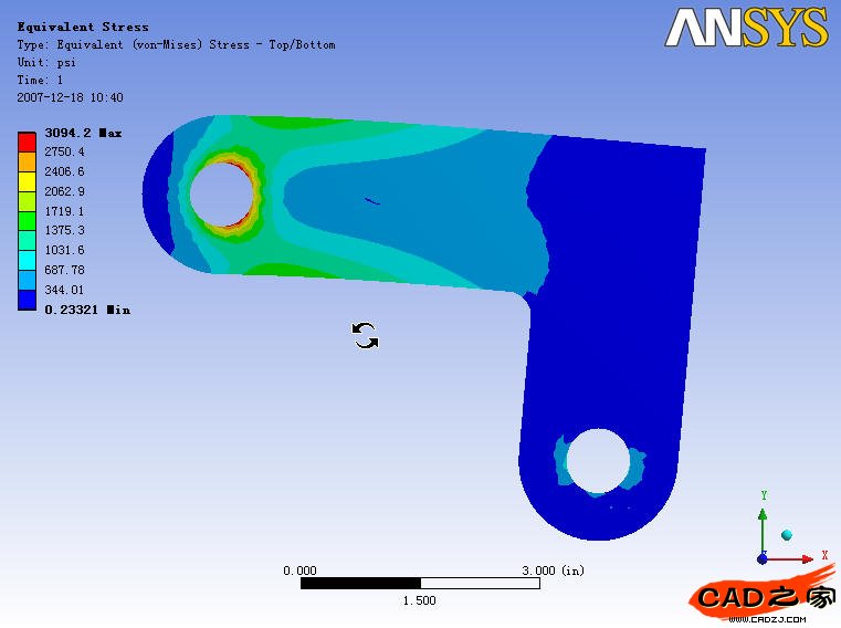 ANSYS Workbench 的一個簡單的結構分析實例 - 山高人為峰 - 山高人為峰的博客