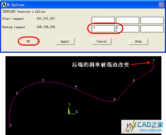 關于 BSPLINE 命令的一個例子 - htbbzzg - htbbzzg的博客