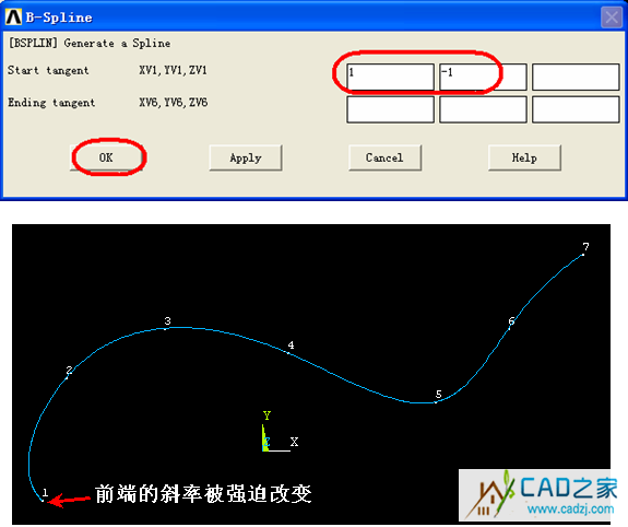 關于 BSPLINE 命令的一個例子 - htbbzzg - htbbzzg的博客