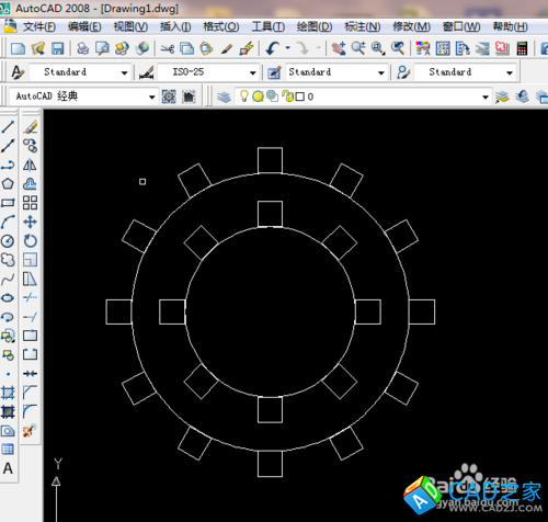 cad 2008自學(xué)教程：[20]cad怎樣畫圓形陣列