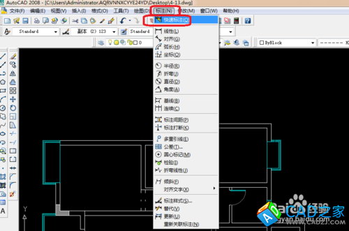 cad 2008自學教程：[24]cad 平面圖怎么標注