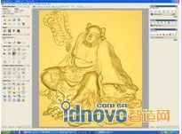 使用 ArtCAM 軟件制作的八仙之漢鐘離的浮雕模型