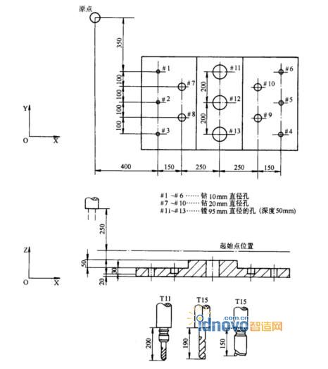 加工工件及加工刀具簡圖
