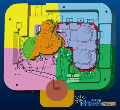 采用10塊模塊鑲拼結構的模具
